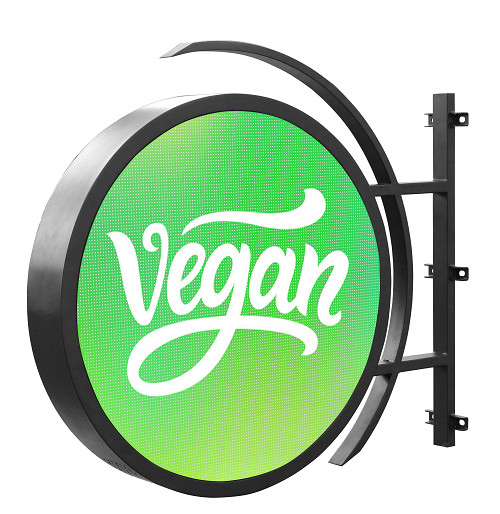 Wall Mounting LED Screen P4.7 Module Dual Sided Digital Circle LED Logo Sign for