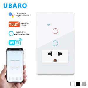 Buy cheap 118 Type 2 Gang Wifi smart Switch and Tailand/Vietnam Socket with App Remote Control from wholesalers