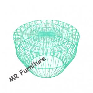 Buy cheap Turquoise Wire Mesh Bar Stools , Wire Stool Side Table For Restaurant / Cafe from wholesalers