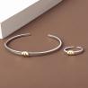 Buy cheap Silver Bangle Bracelet With Interchangeable Charms Rhodiumplated from wholesalers