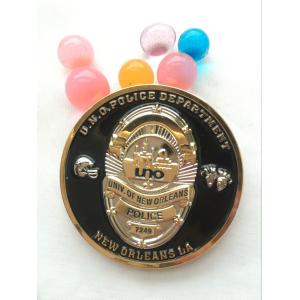 Customized 3D Round shape police challenge coin with soft enamel