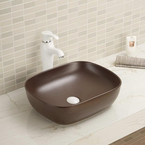 Buy cheap 500mm 600mm Rectangular Countertop Basin With Overflow from wholesalers