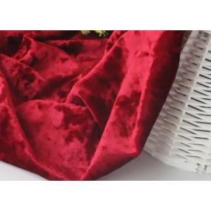 Crushed Polyester Velvet Fabric Windproof For Clothes