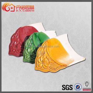 Old Chinese Style Glazed Gazebo Roof Tiles Yellow Color