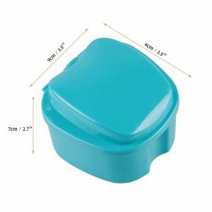 Portable Storage Denture Bath Case With Strainer , Travel False Teeth Holder