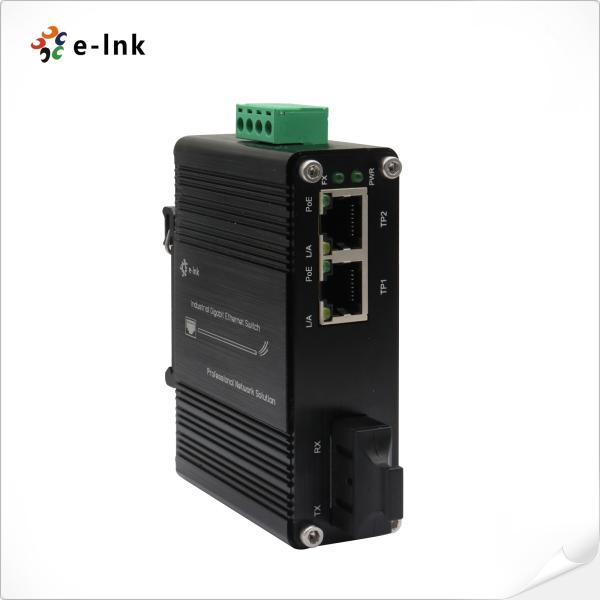 Quality Micro Industrial 90W PoE++ Media Converter RJ45 SC 100Base-FX for sale