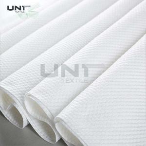 Buy cheap Pearl Dot Pattern Spunlace Nonwoven Fabric Cross Lapping 10cm Width from wholesalers