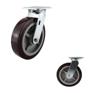 Buy cheap Flat Tread  200mm Silent Wheel 300kg Swivel PU Castor from wholesalers