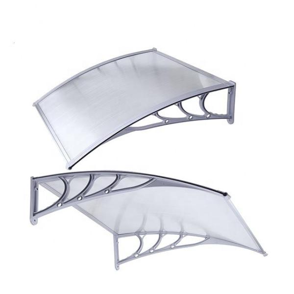 Quality Aluminium Profile Connecting Parts 600*600mm Grey Polycarbonate Canopy for sale