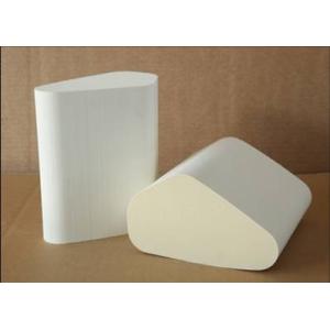 China Oval Honeycomb Ceramic Carrier White For Exhaust Gas Purification on sale