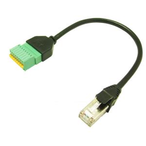 Buy cheap RJ45 8P8C Connector to 8 Pin Screw Terminal Block Adapter 30cm Long for Security CCTV Video Solution from wholesalers