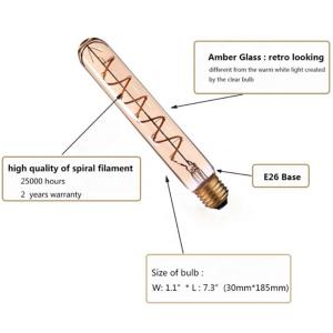 Buy cheap T30 Tubular Edison Bulb LED Spiral Filament Bulb 2700K 4W from wholesalers