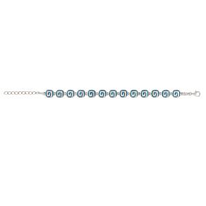 Buy cheap 925  With Sterling Silver  Quanlity Opal Greek  Emerald Birthstone Infinity Key   Opal  Bracelet from wholesalers