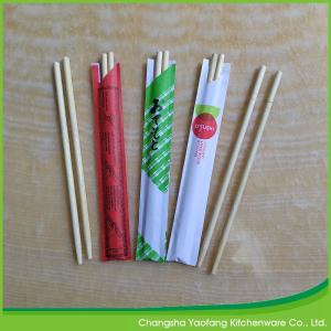 Buy cheap 20 cm Disposable Bamboo Round Chopsticks with Custom Printed Logo from wholesalers