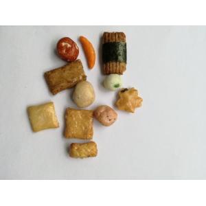 Crispy Baked Rice Cracker Mix With Coated Peanuts Green Peas