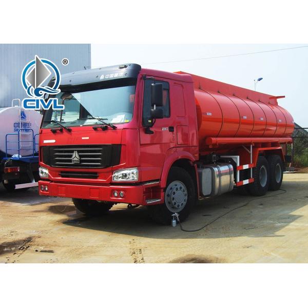 Quality Large Liquid Tanker Truck , Sinotruk Howo7 Oil Tank Truck 20 - 25m3 With Pipe And Pump 6x4 for sale