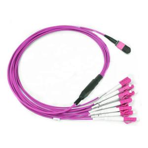 Buy cheap MPO Trunk Fiber Optic Cable Accessories Patch Cord 8 12 24 Cores MM OM4 from wholesalers