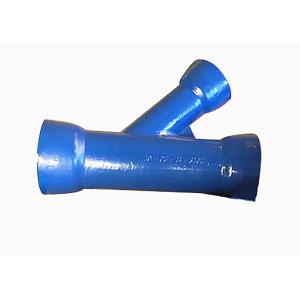 Cement Mortar Coated Ductile Iron Fittings All Socket Tee 45 Angle Branch