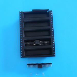 Buy cheap 1.27 Pitch Connectors dual row Headers 8 - 60pins SMT Female With Cap LCP plastic from wholesalers