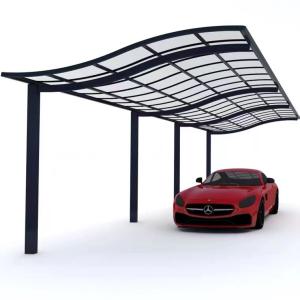 Buy cheap Sunproof Modern Aluminum Carport 2.0mm Thickness Polycarbonate Arched Roof from wholesalers