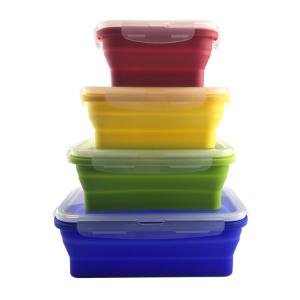 Buy cheap Easy To Clean Collapsible Silicone Bento Boxes Lunch Bowl Boxes Folding Food Storage Container from wholesalers