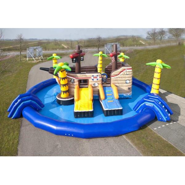 Buy cheap Exciting Inflatable Amusement Park Adventurous Customizable Design With Centre Slide from wholesalers