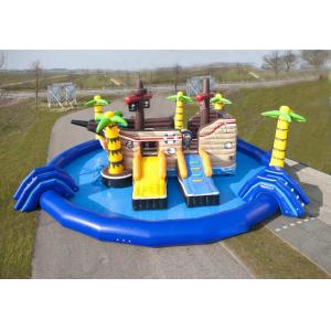 Buy cheap Exciting Inflatable Amusement Park Adventurous Customizable Design With Centre Slide from wholesalers