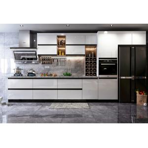 Buy cheap Factory Direct Supply Matt Lacquer Finish Laminate Kitchen Cabinets with Quartz Countertop from wholesalers