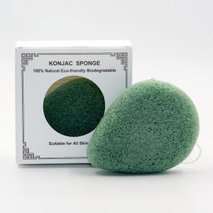 Customized Logo Tear Drop Exfoliating Konjac Sponge 2.5cm Thick