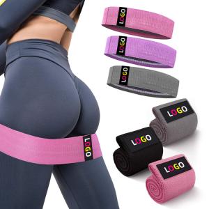 Buy cheap Pilates Custom Printed Fabric Resistance Bands Glute Gym Polyester Latex product
