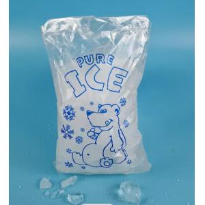 Buy cheap Poly Disposable Ice Cube Plastic Bags Drawstring Gravure Printing from wholesalers