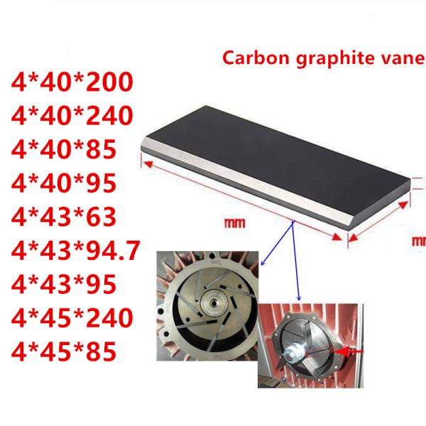 High Temp Resistance EK60 Carbon Vanes Vacuum Pump Blades for Gardner Denver VTA 100