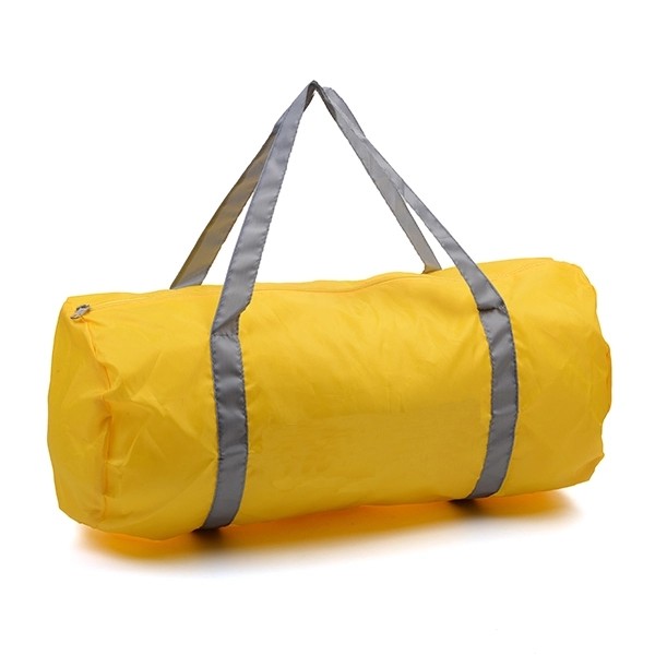 Quality Waterproof Polyester Packaging Foldable Travel Bag Yellow / Fluorescent Green for sale