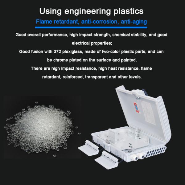 2 Into 16 Out Overhead Fiber Optic Distribution Box Splicing Black Holding Pole Gray