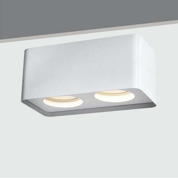Quality Delicate 2*7Watt Double Suface Mounted Interior Square Spot Downlight 240*120*108mm 1000lm for sale