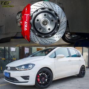 Buy cheap Front Big Brake Kit 4 Piston Caliper With 330x28mm Rotor Auto Brake System For Volkswagen Golf Sports 17 Inch Car Rim from wholesalers