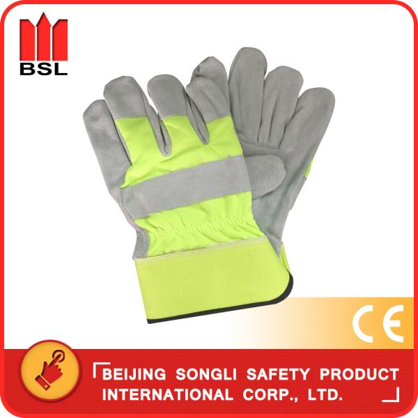 Quality SLG-HD6020-K cow split leather working safety gloves for sale