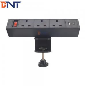 China Boente Custom Made 6.56 Ft Cord 3 UK Power and 2 USB with Power Switch Black Office Electrical Sockets Manufacturer on sale