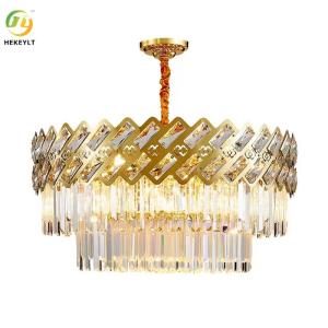 Buy cheap LED Gold K9 Crystal Hanging Ceiling Light Modern Crystal Chandeliers from wholesalers