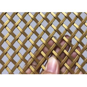 Gold Color Architectural Metal Mesh Stainless Steel 0.5m-2.0m Width