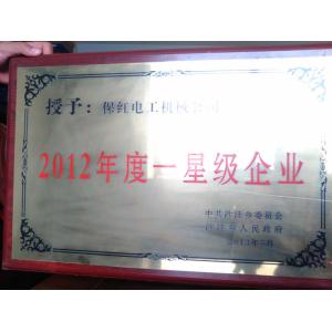 Hejian Baohong Electrical Machinery Co.,Ltd Certifications