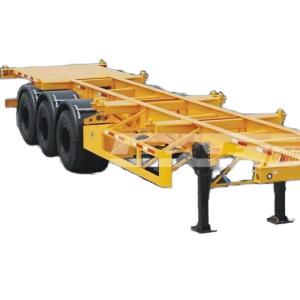 Buy cheap CIMC 2/3 Axles 12 Units Tires 12400*2480*1560mm Mechanical Suspension 60T Payload Skeleton Semi Trailer from wholesalers