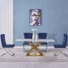 Buy cheap 180x90x75cm Luxury White Dining Table Smooth Touch Rectangle Marble Table from wholesalers