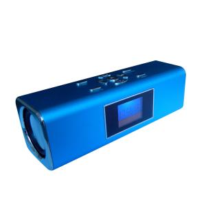 Powerful Wireless portable mini LCD screen FM speaker used Lithium battery BT