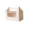 Recycled 400gsm FBB Mini Cake Box With Handle Custom Color for sale