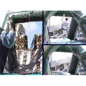 Buy cheap High 80ft Green Inflatable Sports Games Long Giant Inflatable Zip Line For Adults from wholesalers