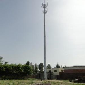 Buy cheap 20m 30m 40m 50m 5g Wifi单管通信塔避雷针塔天线高桅杆电信单极塔 product