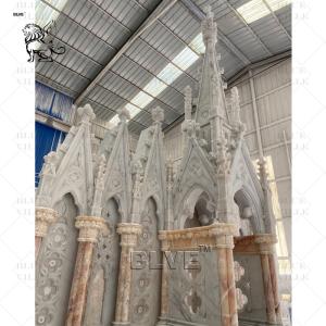 Buy cheap Natural Stone Marble Altar Table Hand Carved Church Luxury Design Religious Decoration from wholesalers