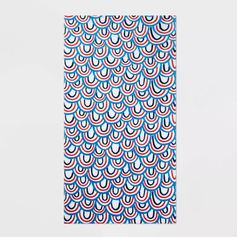 Buy cheap Dual-sided Design Beach Towel with Scalloped Edges and Reactive Printing for Luxurious Comfort from wholesalers