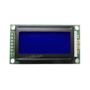 Buy cheap M0802B-B5, 8x2 Character Dot-matrix LCD Module, STN Blue LCD type, White backlight, transm from wholesalers
